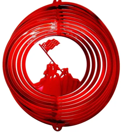 DSA 18061 12" Iwo Jima Wind Spinner-Red Starlight