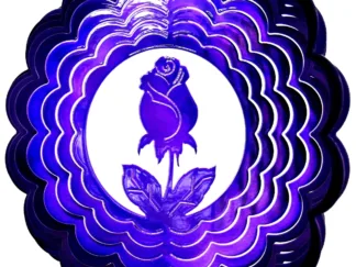 DSA 29159 12" Rose Wind Spinner-Purple Starlight