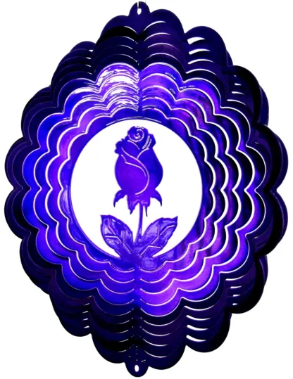 DSA 29159 12" Rose Wind Spinner-Purple Starlight