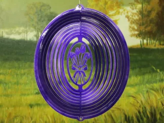 DSA 33009 12" Tulips Wind Spinner-Purple Starlight