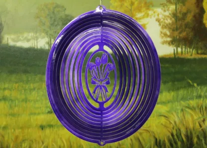DSA 33009 12" Tulips Wind Spinner-Purple Starlight