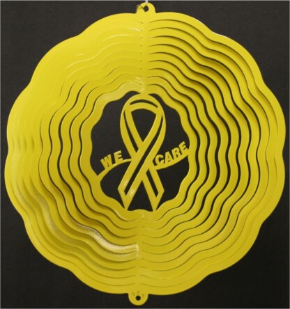 DSA 34264 12" We Care Ribbon Wind Spinner-Yellow Starlight