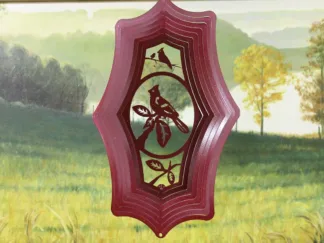 Dakota Steel Art 44361 15" Theme Cardinal Wind Spinner - Red Starlight
