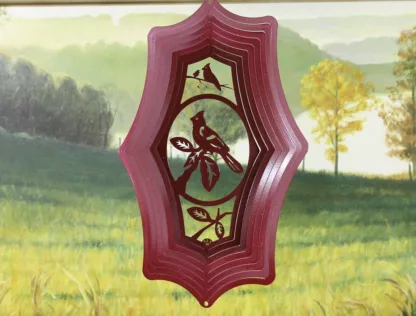 Dakota Steel Art 44361 15" Theme Cardinal Wind Spinner - Red Starlight