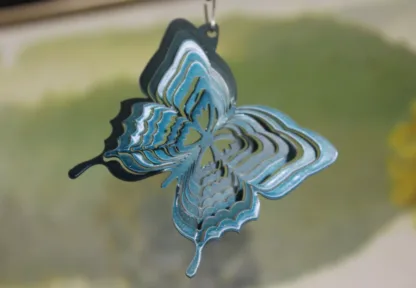 DSA 67462 3" Itsy Bitsy Butterfly Wind Spinner-Teal Starlight
