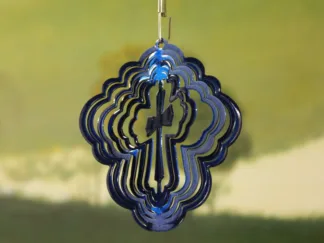DSA 67752 3" Itsy Bitsy Cross Wind Spinner-Blue Starlight