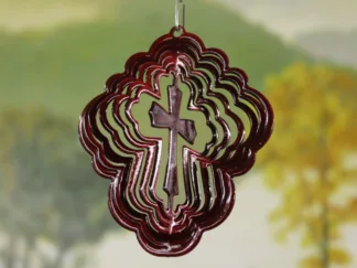 DSA 67761 3" Itsy Bitsy Cross Wind Spinner-Red Starlight