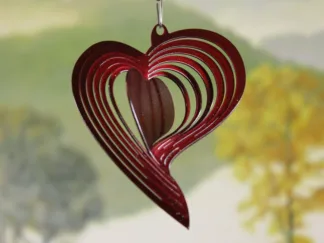 DSA 68061 3" Itsy Bitsy Heart Wind Spinner-Red Starlight