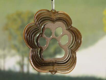 DSA 69055 3" Itsy Bitsy Paw Wind Spinner-Copper Starlight