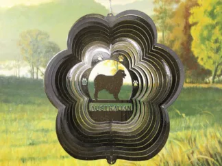 DSA 71251 12" Australian Dog Breed Wind Spinner-Black Starlight