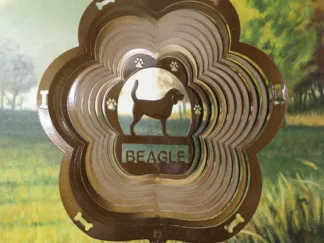 DSA 71655 12" Beagle Dog Breed Wind Spinner-Copper Starlight