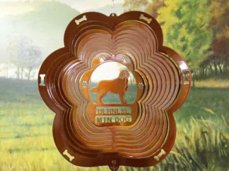 DSA 72205 12" Bernese Mtn Dog Breed Wind Spinner-Copper Starlight