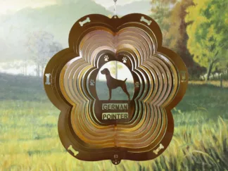 DSA 76505 12" German Pointer Dog Breed Wind Spinner-Copper Starlight