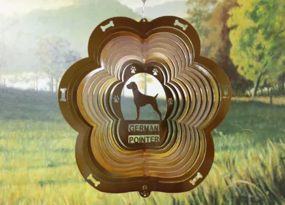 DSA 76505 12" German Pointer Dog Breed Wind Spinner-Copper Starlight