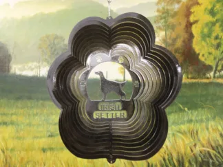 DSA 77951 12" Irish Setter Dog Breed Wind Spinner-Black Starlight