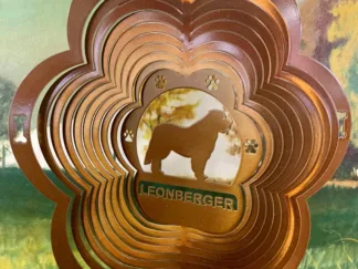 DSA 79155 12" Leonberger Dog Breed Wind Spinner-Copper Starlight