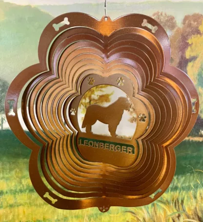 DSA 79155 12" Leonberger Dog Breed Wind Spinner-Copper Starlight