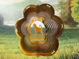 DSA 81905 12" Portuguese Water Dog Breed Wind Spinner-Copper Starlight