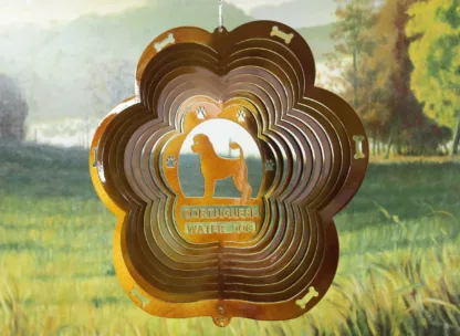 DSA 81905 12" Portuguese Water Dog Breed Wind Spinner-Copper Starlight