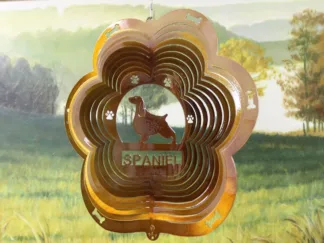DSA 84205 12" Spaniel Dog Breed Wind Spinner-Copper Starlight