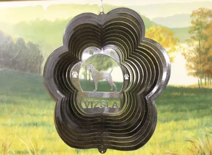 DSA 84851 12" Vizsla Dog Breed Wind Spinner-Black Starlight