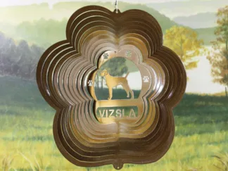 DSA 84855 12" Vizsla Dog Breed Wind Spinner-Copper Starlight