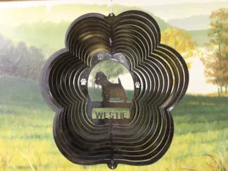 DSA 85351 12" Westie Dog Breed Wind Spinner-Black Starlight