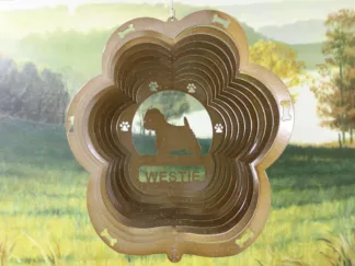 DSA 85355 12" Westie Dog Breed Wind Spinner-Copper Starlight
