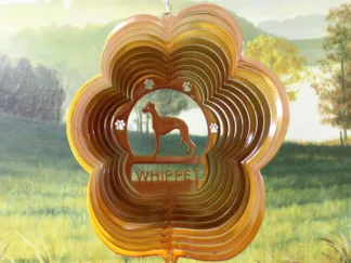 DSA 85405 12" Whippet Dog Breed Wind Spinner-Copper Starlight