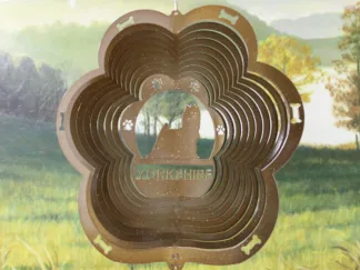 DSA 85755 12" Yorkshire Terrier Dog Breed Wind Spinner-Copper Starlight