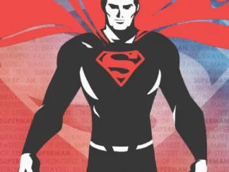Justice League (Superman Words) MightyPrint™ Wall Art