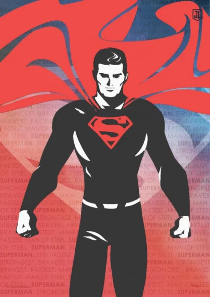 Justice League (Superman Words) MightyPrint™ Wall Art
