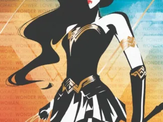 Justice League (Wonder Woman Words Strength) MightyPrint™ Wall Art