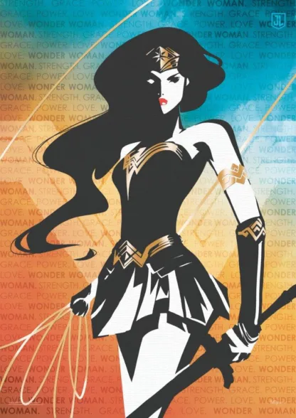 Justice League (Wonder Woman Words Strength) MightyPrint™ Wall Art