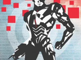 Justice League (Cyborg Words) MightyPrint™ Wall Art