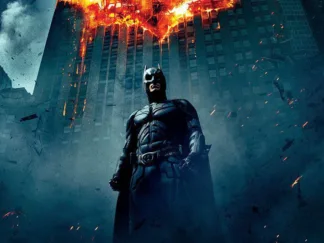 Dark Knight Trilogy (Burning Bat) MightyPrint™ Wall Art