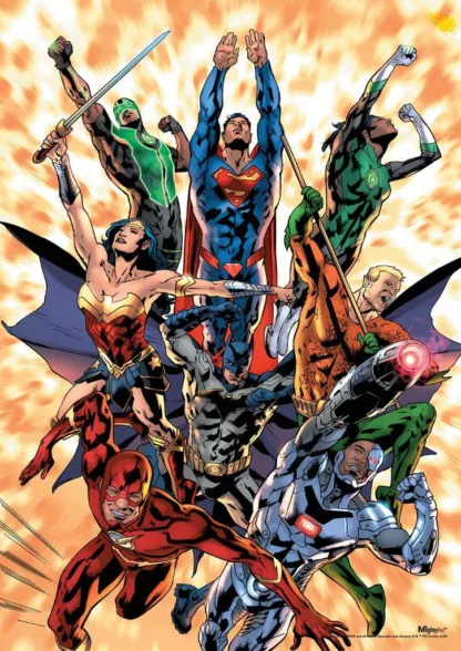 Justice League (Explosion) MightyPrint™ Wall Art