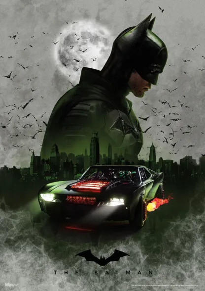The Batman (Smoke and Bats) Mightyprint™ Wall Art