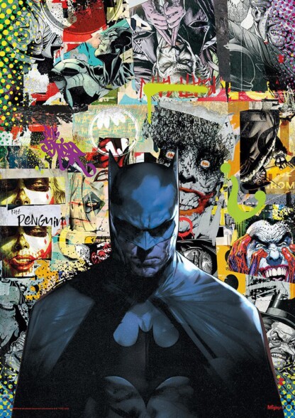 Batman Core (Collage of Enemies) MightyPrint™ Wall Art