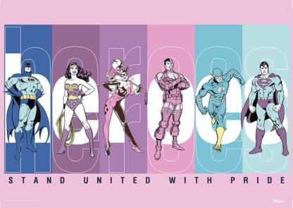 Justice League Pride (Stand United With Pride) Mightyprint™ Wall Art