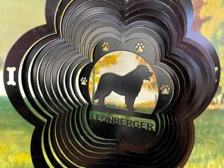 DSA 79151 12" Leonberger Dog Breed Wind Spinner-Black Starlight