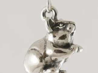 Microsculptures 1528 Hamster Silver Charm