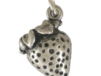 Microsculptures 1534 Strawberry Silver Charm