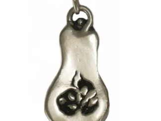 1535 Silver butternut squash charm pendant