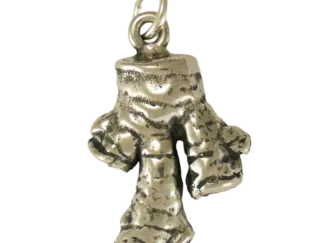 1536 Silver ginger root pendant charm
