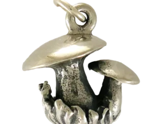 Microsculptures 1537 Mushroom Silver Charm