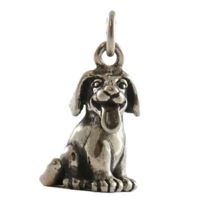 Microsculptures 1540 Silly Puppy Silver Charm