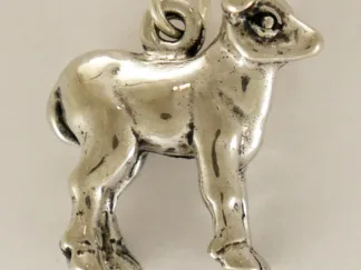 Microsculptures 1541 Goat Kid Silver Charm