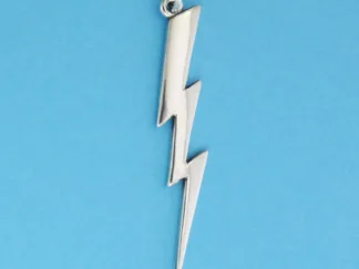 Microsculptures 0531 Lightnin Bolt Silver Charm-Large
