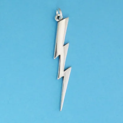 Microsculptures 0531 Lightnin Bolt Silver Charm-Large